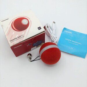 Cheerble M1 Interactive‎ Cat Pet Toy Ball - RED - Rechargeable - New Open Box